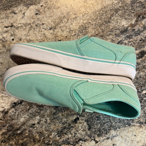 Vans Teal Canvas Sneakers slip on - Picture 3 of 8